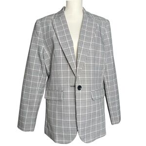 a new day Plaid Gray Women’s Blazer Size 14 NWOT